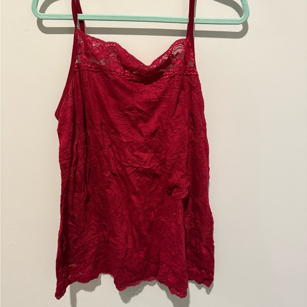 Maurices Red Lace Trim Camisole